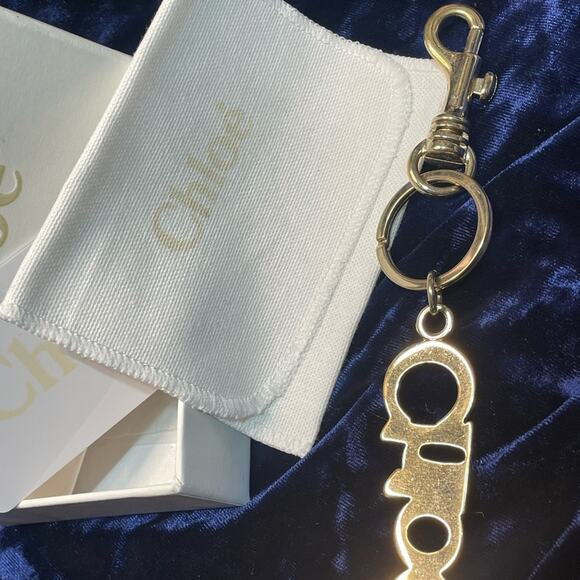 Chloé Lock & Key Set Keychain - Silver Keychains  Chloe Key Chain Bag Charm full inclusion with a COA